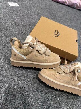 UGG Lowmel Sand Suede Sneakers Women's sizes Brand NEW